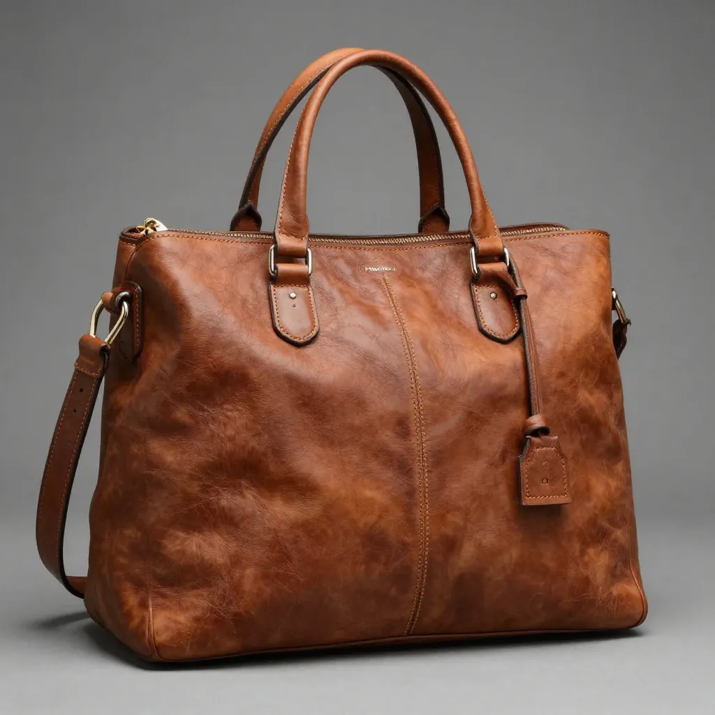 Restored leather bag