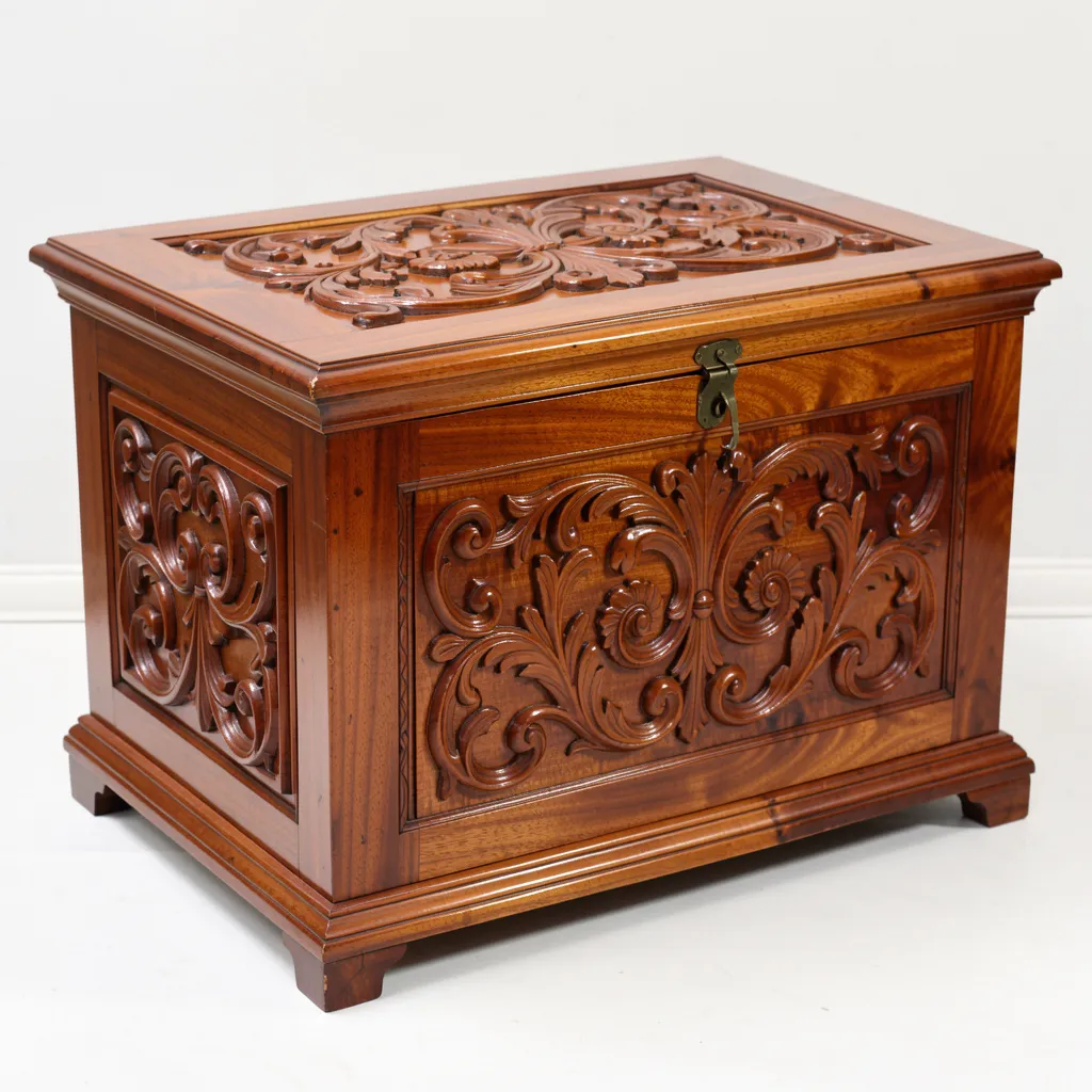Restored wooden chest